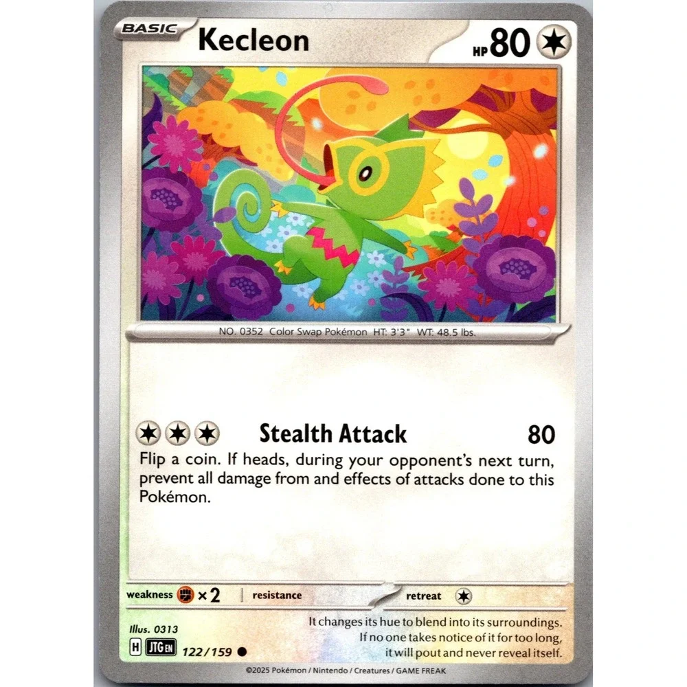 Pokemon Kecleon Common SV09 Journey Together 122/159 Colorless‎ Basic Card